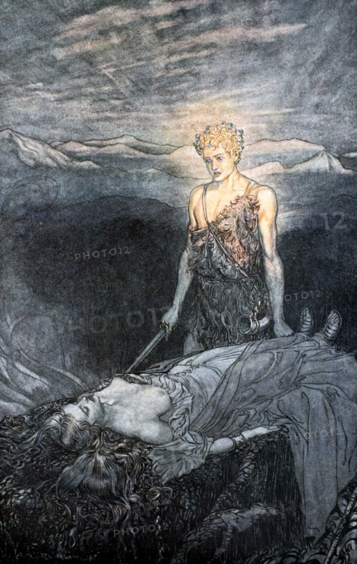 Illustration from Siegfried and the Twilight of the Gods, 1924.  Artist: Arthur Rackham