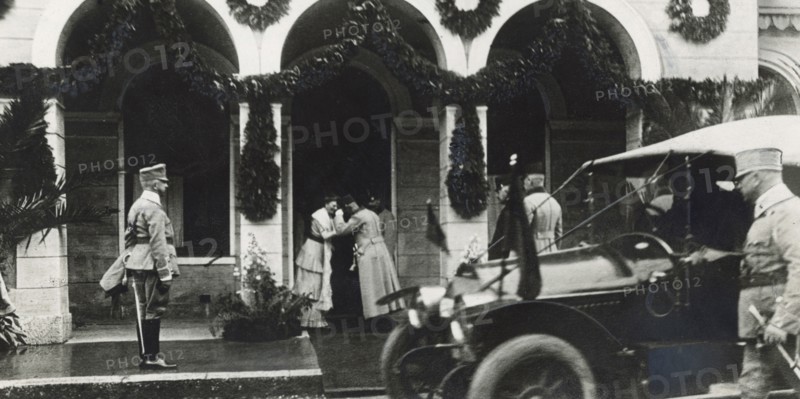 Archduke Franz Ferdinand of Austria arriving at his hotel in Sarajevo, 28 June 1914. Artist: Unknown