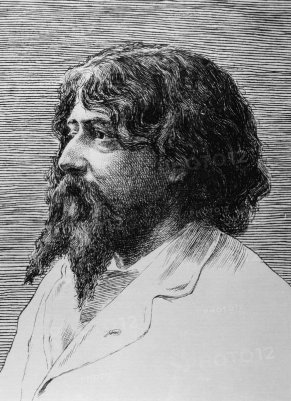 Alphonse Daudet, French author, 1888. Artist: F Courbon