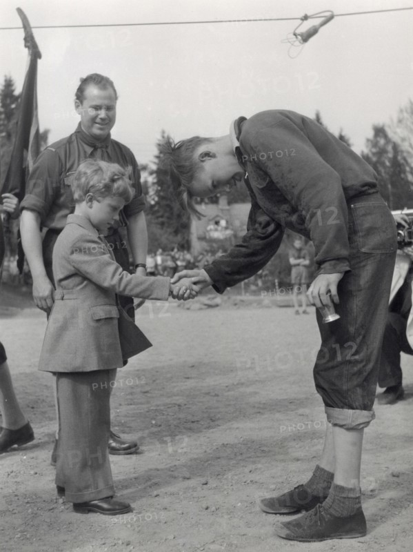 Crown Prince Carl Gustaf of Sweden at a prize-giving ceremony, Stockholm, Sweden, 1953. Artist: Unknown