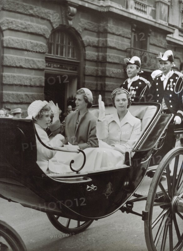 Princesses Desiree, Margareta and Birgitta of Swden, Stockholm, 1951. Artist: Unknown