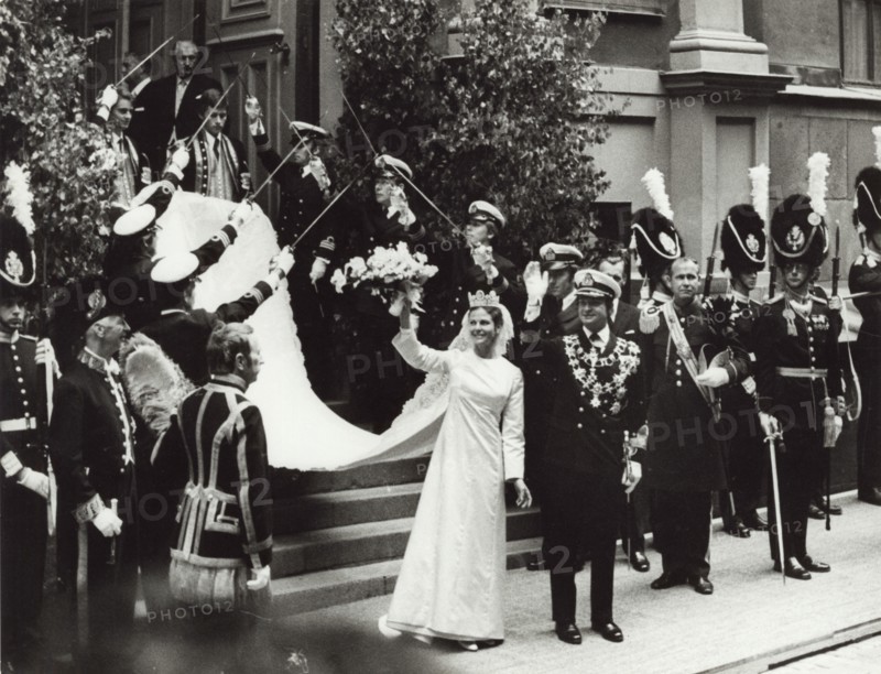 The wedding of Silvia Sommerlath and King Carl XVI Gustaf of Sweden, Stockholm, 19 June 1976. Artist: Unknown
