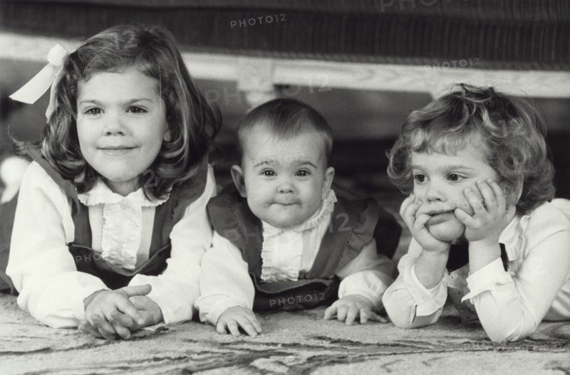 The three children of King Carl XVI Gustaf and Queen Silvia of Sweden, c1982-c1983. Artist: Unknown
