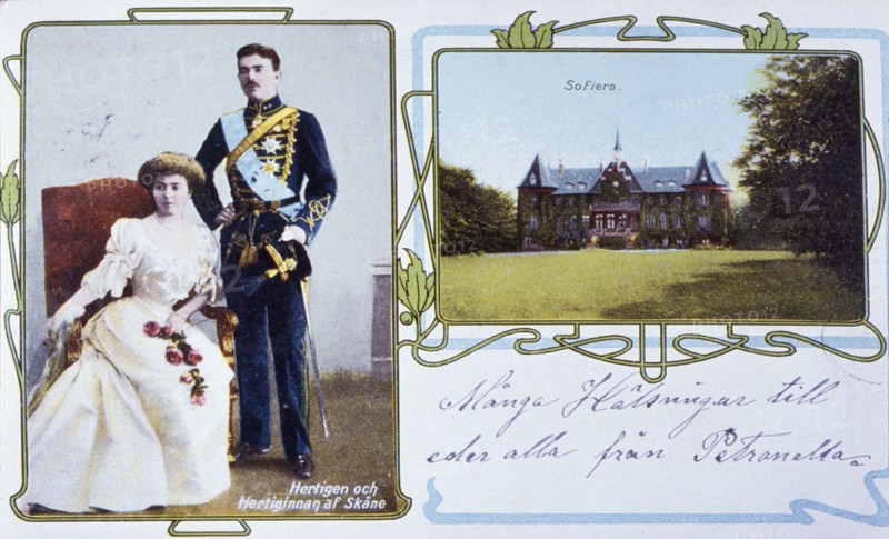 Crown Prince Gustaf VI Adolf of Sweden and Crown Princess Margaret, 1910s. Artist: Unknown
