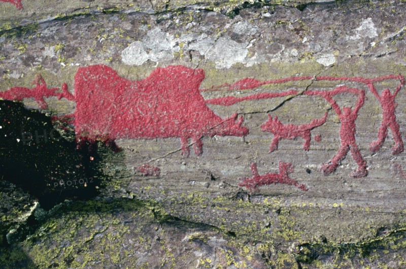 Hunting wild boars, Bronze Age rock carving, Himmelstalund, Norrköping, Östergötland, Sweden. Artist: Arne Broman