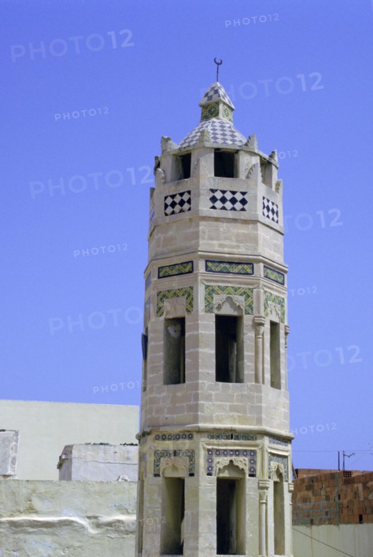 Minaret, Zakkak Madresa, Sousse, Tunisia.