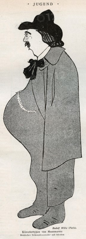 'Künstlertypen von Montmartre' ('Artistic Types of Montmartre'), 1898. Artist: Rudolf Wilke