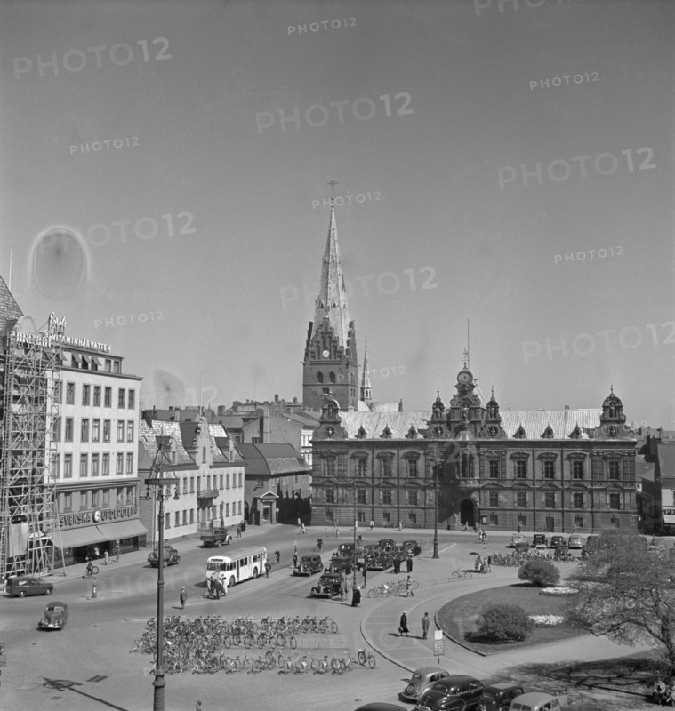 Stortorget, Malmö, Sweden, 1950. Artist: Torkel Lindeberg