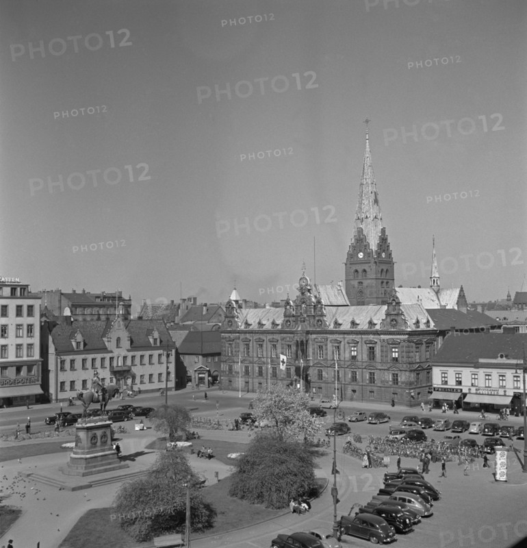 Stortorget, Malmö, Sweden, 1950. Artist: Torkel Lindeberg