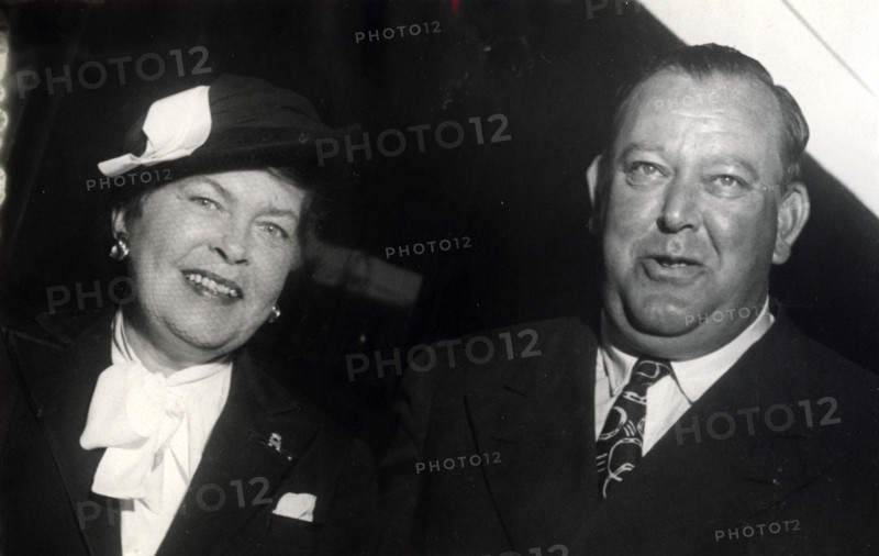 Trygve Lie, General Secretary of UN, and his wife, Stockholm, Sweden, 10 August 1949. Artist: Unknown
