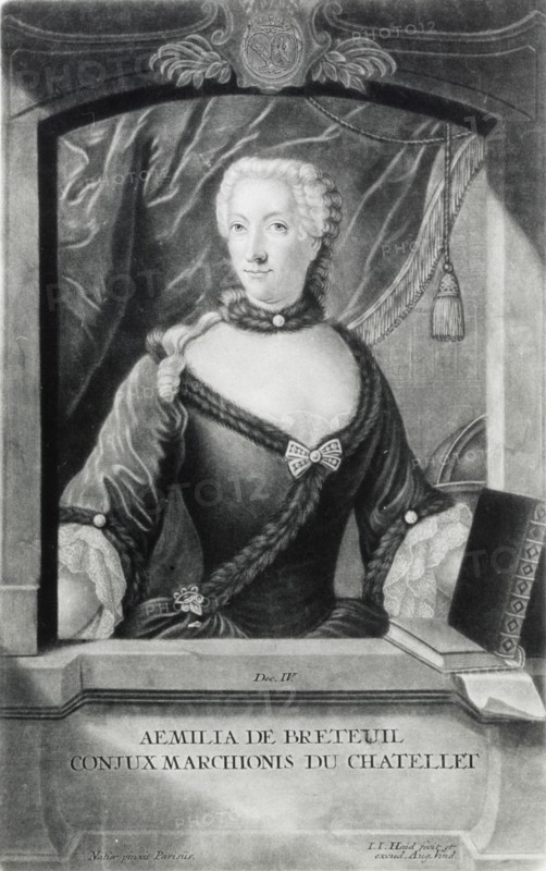 Émilie du Châtelet, 18th century French mathematician, physicist, and author. Artist: Unknown