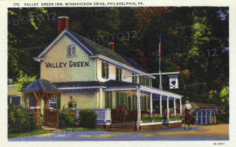Valley Green Inn, Wissahickon Drive, Philadelphia, Pennsylvania, USA, 1933. Artist: Unknown