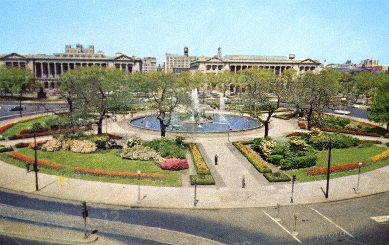 Logan Circle, Philadelphia, Pennsylvania, USA, 1955. Artist: Unknown