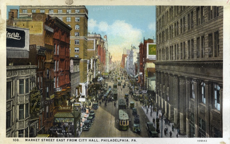 Market Street east from City Hall, Philadelphia, Pennsylvania, USA, 1926. Artist: Unknown