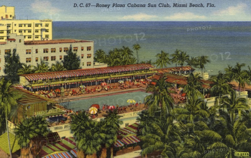 Roney Plaza Cabana Sun Club, Miami Beach, Florida, USA, 1941. Artist: Unknown