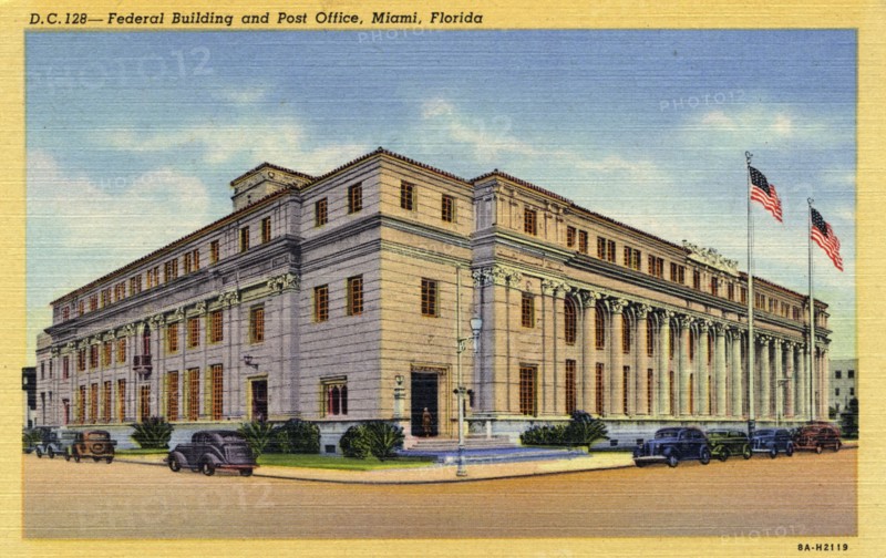 Federal Building and Post Office, Miami, Florida, USA, 1938. Artist: Unknown