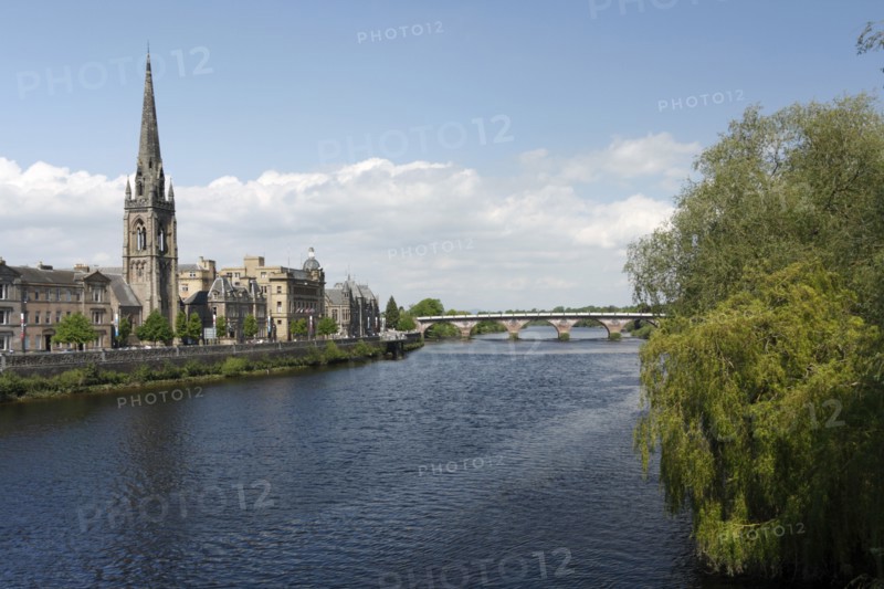 St Matthew's Church and Old Bridge, Perth, Perth and Kinross, Scotland, 2010.
