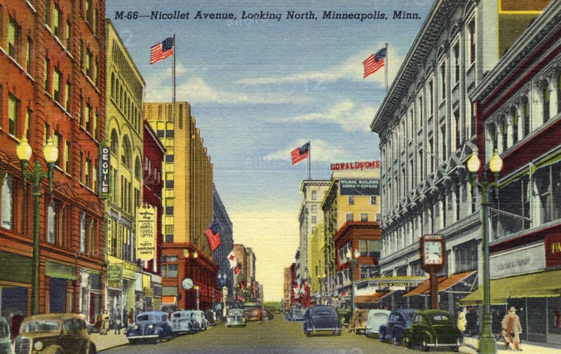 Nicollet Avenue, Minneapolis, Minnesota, USA, 1944. Artist: Unknown