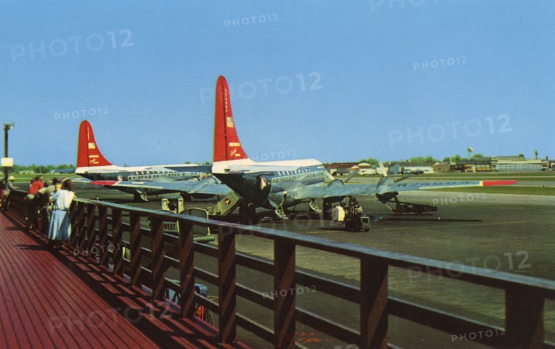 Boeing Stratocruisers at Minneapolis-St Paul Airport, Minnesota, USA, 1955. Artist: Unknown