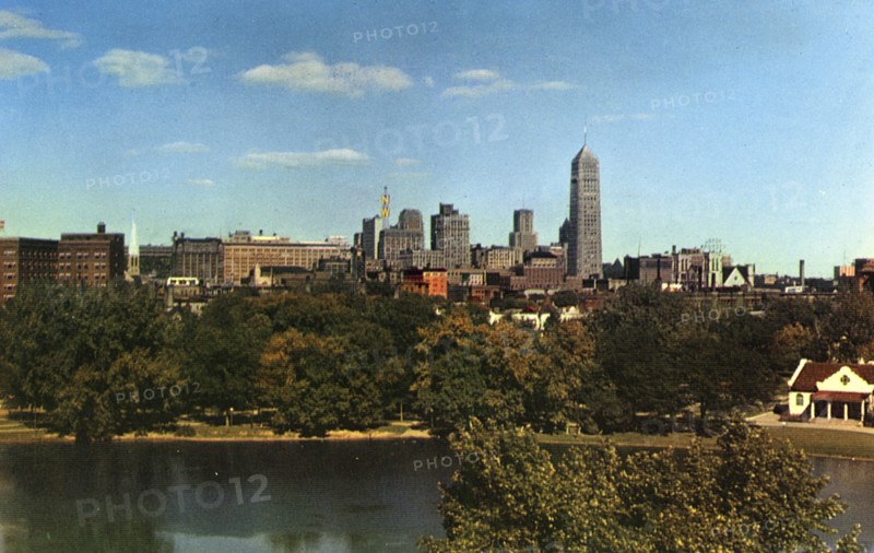 City skyline, Minneapolis, Minnesota, USA, 1949. Artist: Unknown