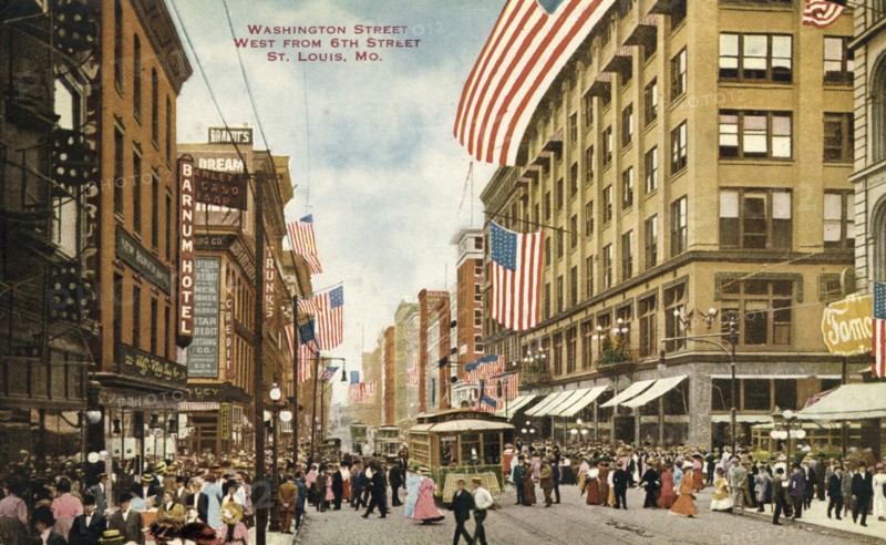 Washington Street, St Louis, Missouri, USA, 1910. Artist: Unknown