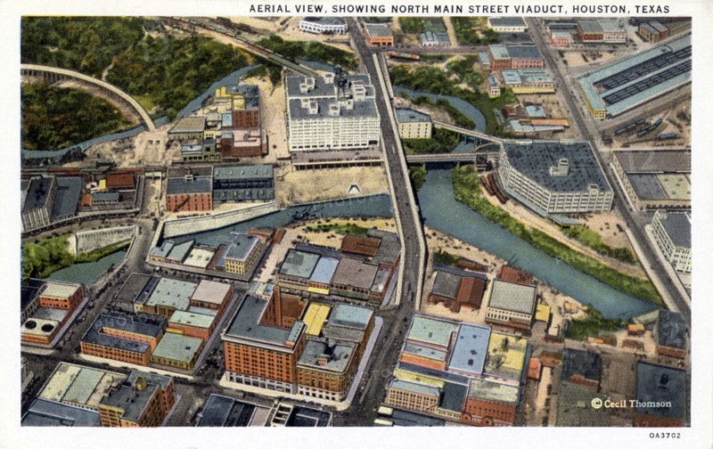 Aerial view of Houston, Texas, USA, 1930. Artist: Unknown