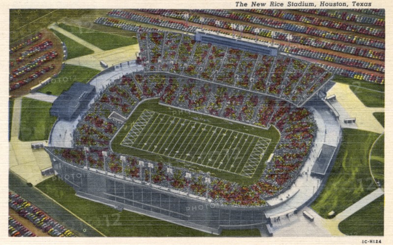 The New Rice Stadium, Houston, Texas, USA, 1951. Artist: Unknown