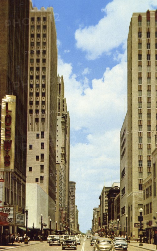 Main Street, Houston, Texas, USA, 1955. Artist: Unknown