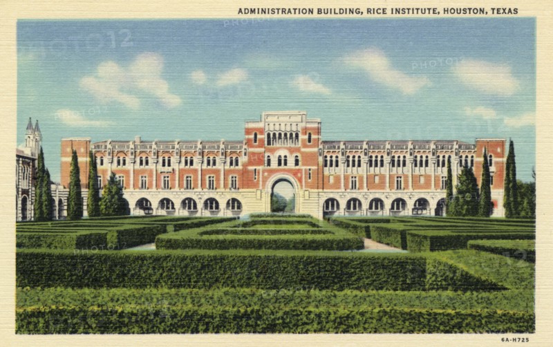 Administration Building, Rice Institute, Houston, Texas, USA, 1936. Artist: Unknown