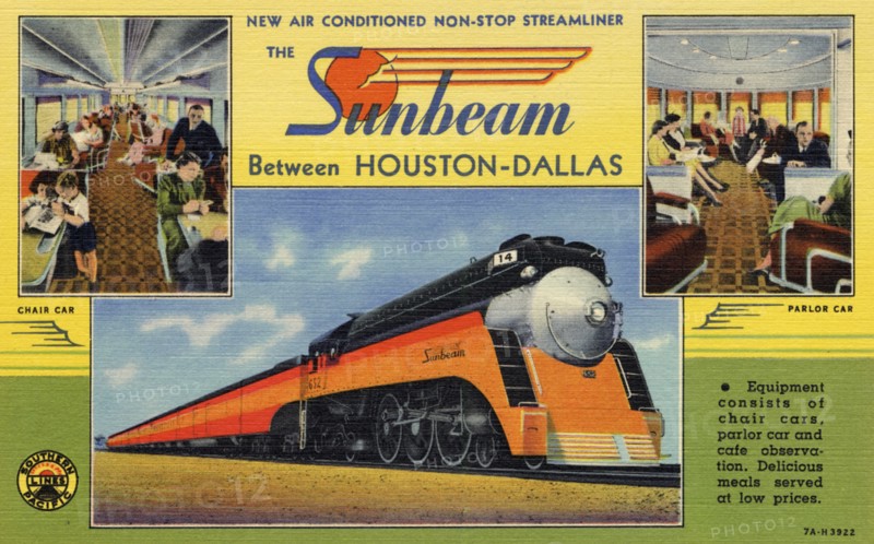 Southern Pacific streamlined train 'Sunbeam', USA, 1937. Artist: Unknown