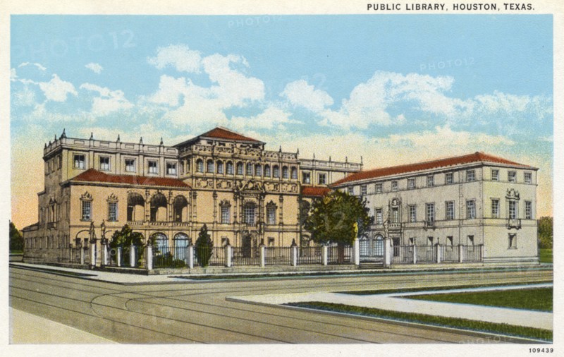 Public Library, Houston, Texas, USA, 1926. Artist: Unknown
