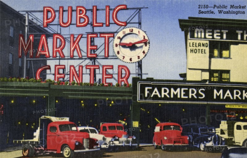 Pike Place Market, Seattle, Washington, USA, 1952. Artist: Unknown