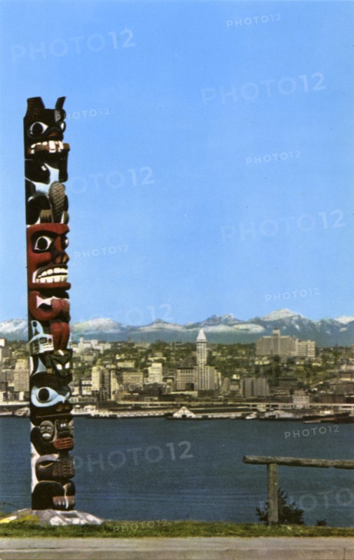 Seattle skyline, Washington, USA, 1954. Artist: Unknown