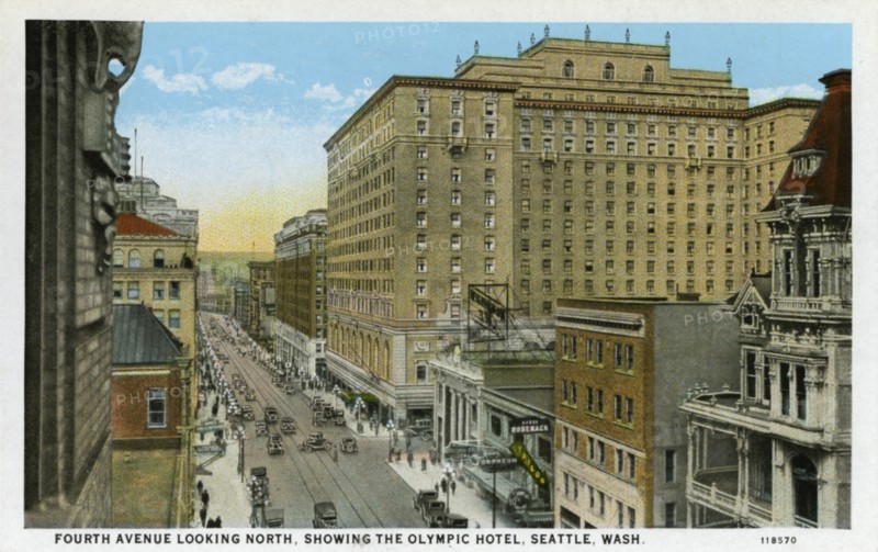 Fourth Avenue looking North, Seattle, Washington, USA, 1928. Artist: Unknown