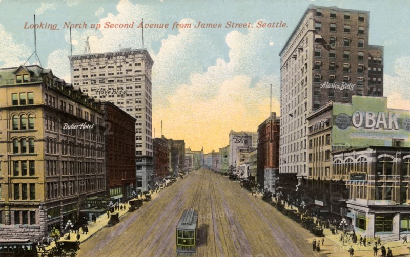 Second Avenue, Seattle, Washington, USA, 1911. Artist: Unknown