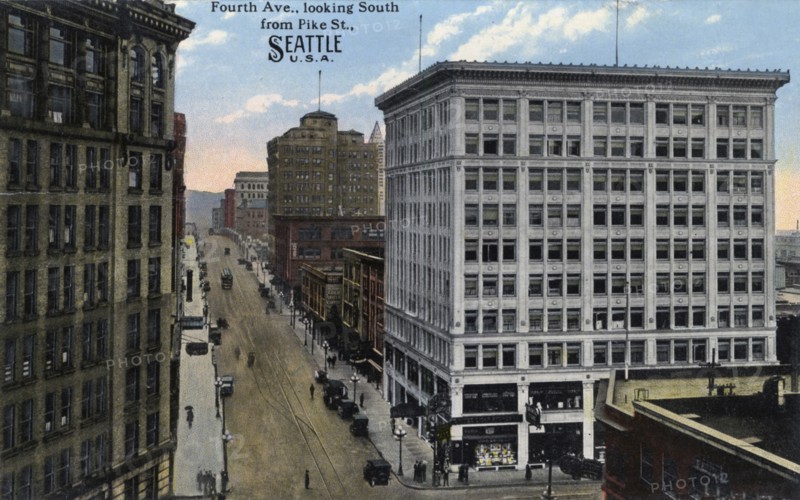 Fourth Avenue looking south from Pike Street, Seattle, Washington, USA, 1914. Artist: Unknown
