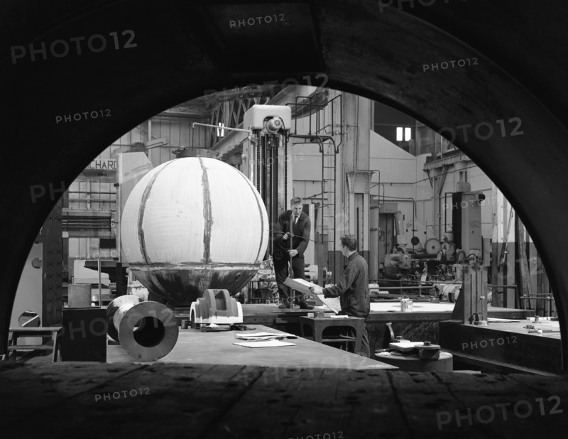 Construction of deep sea inspection chambers, Markham & Co, Chesterfield, Derbyshire, 1966. Artist: Michael Walters