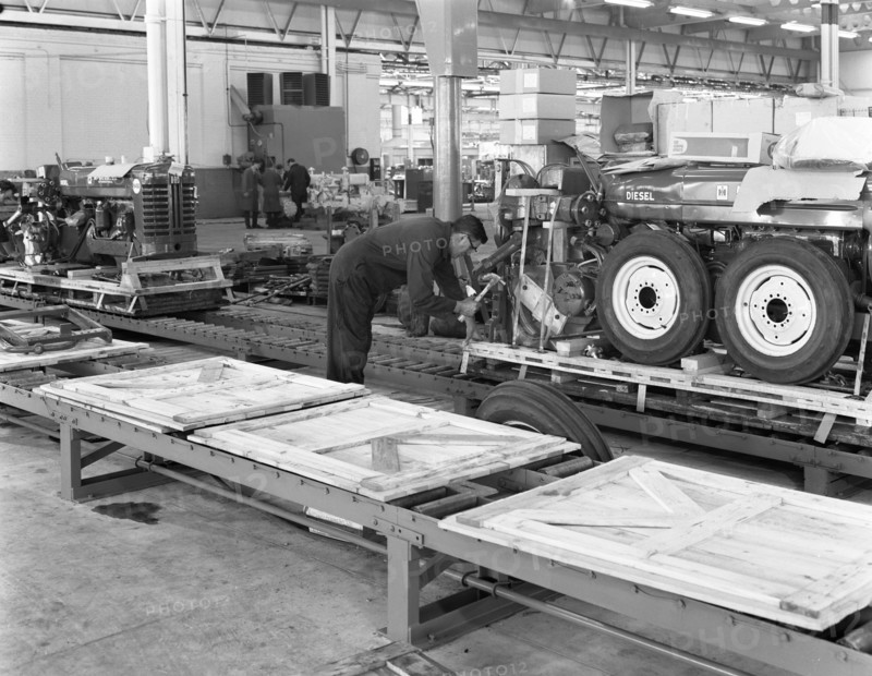 Packing section, International Harvester tractor factory, Doncaster, South Yorkshire 1966. Artist: Michael Walters