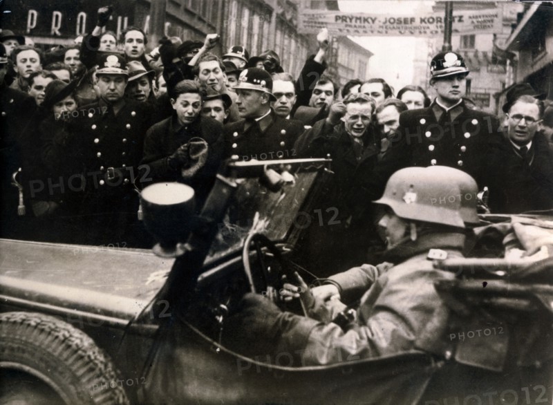 German troops enter Prague, 15th March 1939. Artist: Unknown