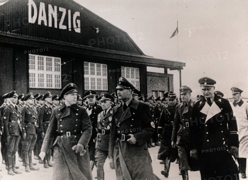 Nazi Deputy Führer Rudolf Hess visiting the free city of Danzig, 1930s. Artist: Unknown