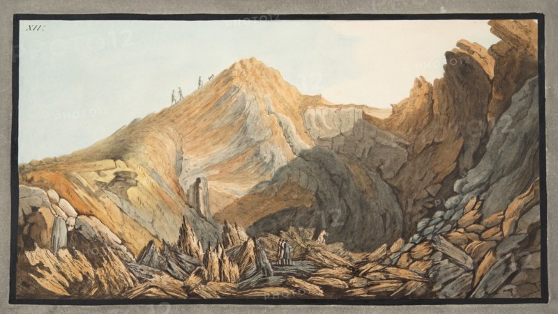 View of the Crater, or inside of the Cone of the little mountain, 1776.
