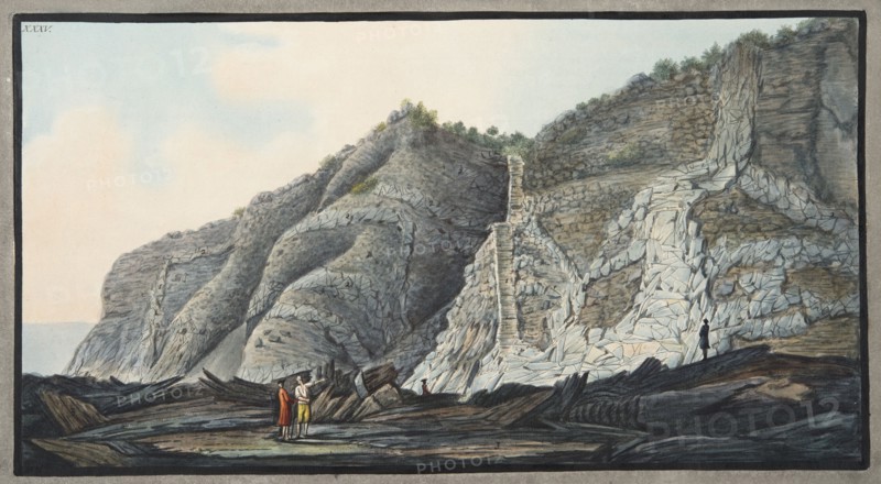 View of a part of the inside of the cone of the mountain of Somma, 1776.
