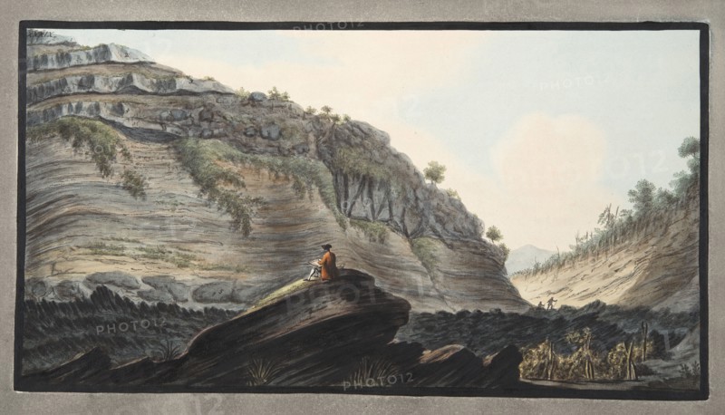 Interior of one of the deepest hollow ways cut by the torrents of the rain water on the flanks of Mo