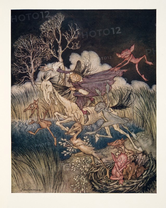 The Nightmare, with her whole ninefold ?, from The Legend of Sleepy Hollow, 1928.