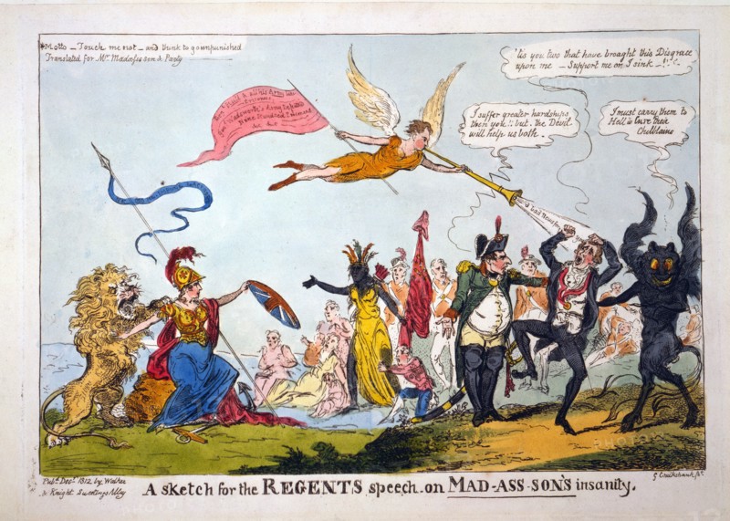A Sketch for the Regents Speech on Mad-ass-son's Insanity, 1812.