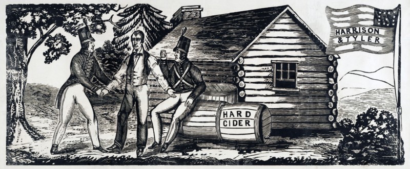 Emblem for the Harrison & Tyler Presidential Campaign in 1840, 1840.