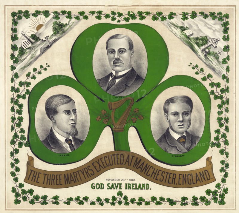 The Three Martyrs Executed At Manchester, England: God Save Ireland, c.1893.