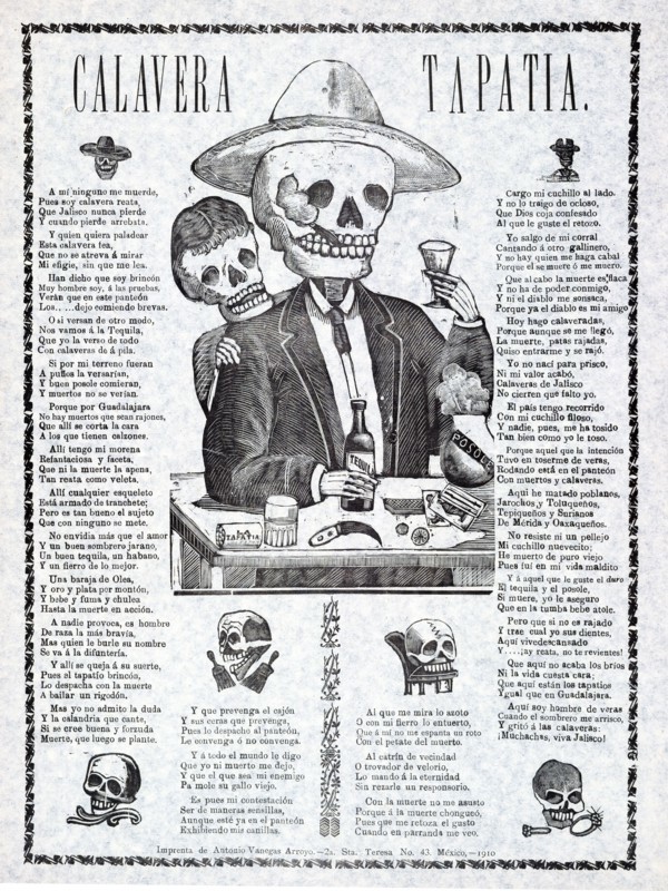 Calavera Tapatia, 1910.