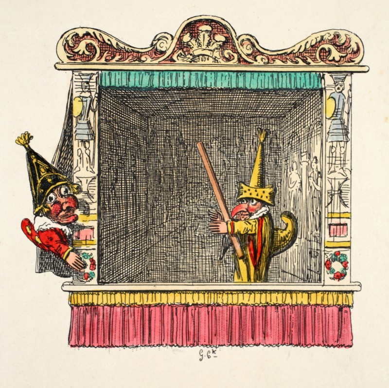 Punch and Scaramouch, 1827.