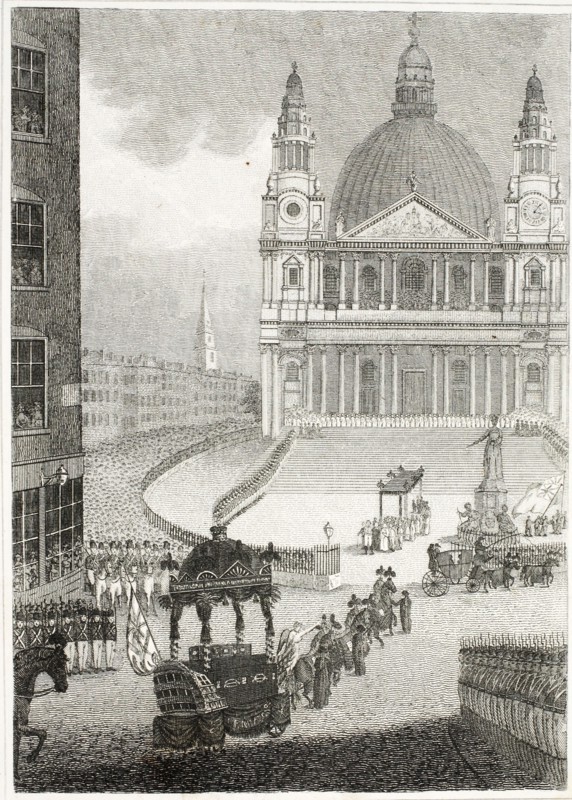 The Funeral of Lord Nelson, on 9th January 1806, 1815.